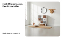 3-Drawer Dresser Decorative Patterns Multi-Drawer Apothecary Chest Easy Assembly