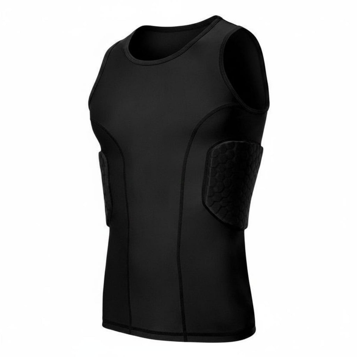 Basketball Shielded Vest Shock Absorbing Padded Compression Breathable EVA Padded Tank Top Training
