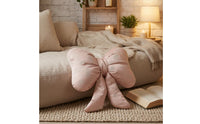 Bow Shaped Pillow Jacquard Bow Pillow Gathered Knot for Office Seat