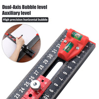 T-Square Multifunctional Aluminum Alloy Hole Positioning Ruler
