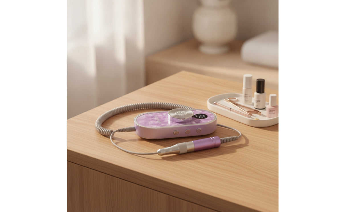 Nail Drill Machine Portable Nail Drill with Handpiece Rechargeable for Beginners, Home Salon, Travel