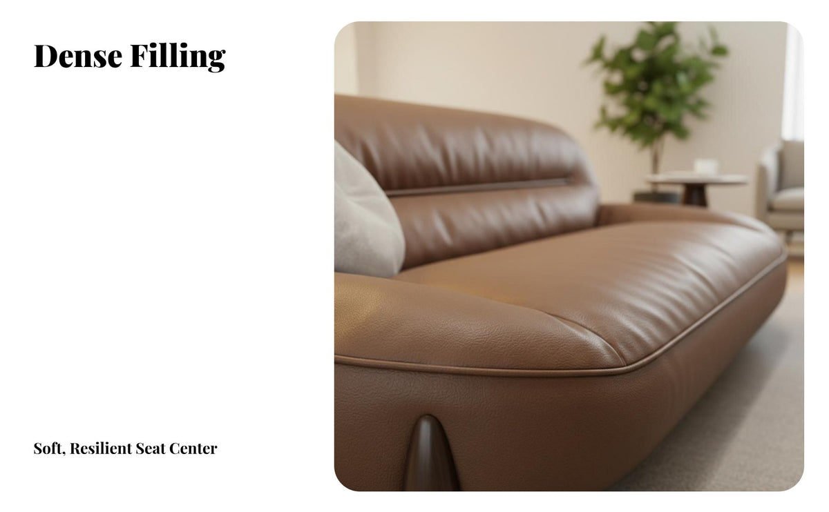 linear Leather Settee Italian design and aesthetic Sofa Set Business Grade Lounge Seating for Interior Designers, households, Reception Area, Waiting Room
