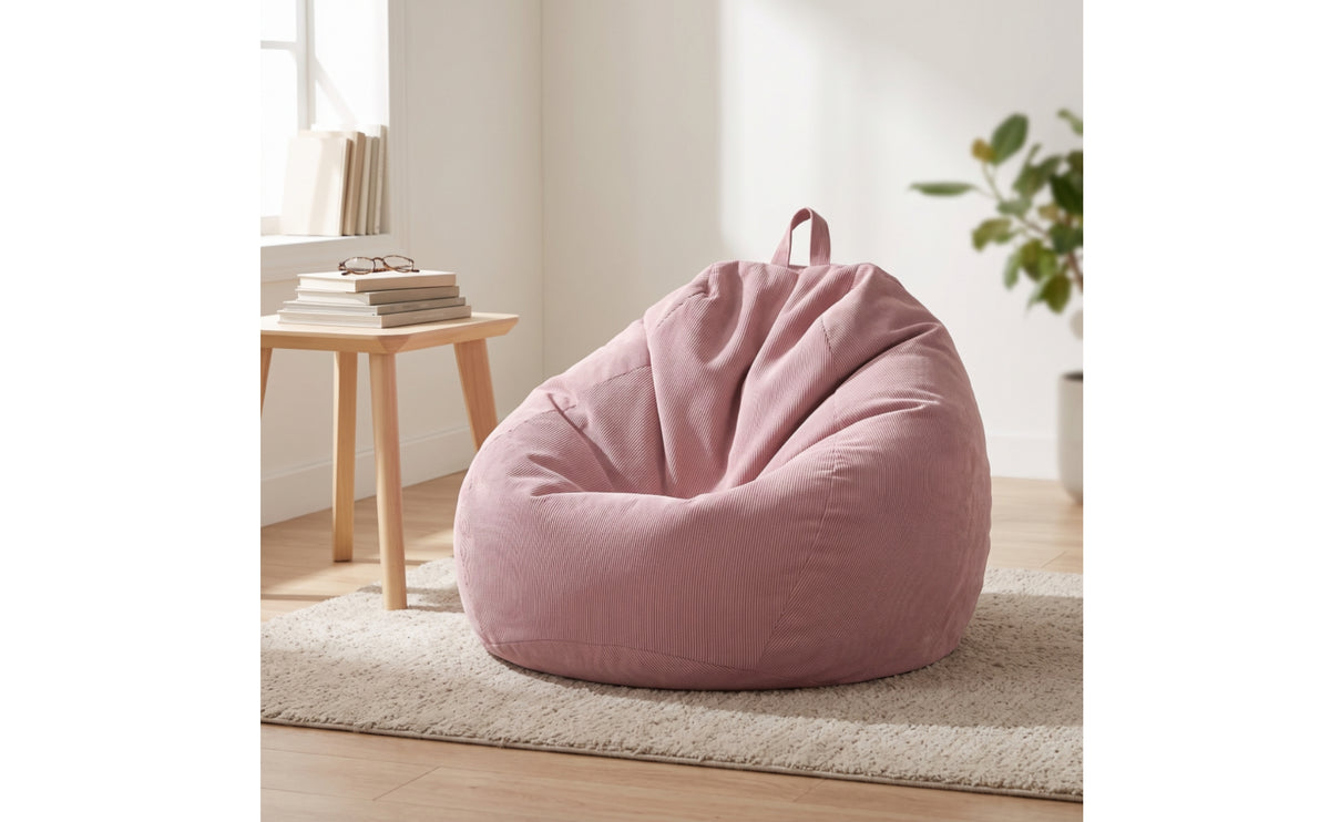 Soft Bean Bag Sofa cover Unfilled Bean-Filled Seat Cover with Carry Loop Corduroy Slouchy Chair Slipcover for Students, Reading Corner, Dorm Room