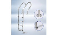 Stainless Steel Pool Ladder Non-Slip Pool Ladder with Handrails Polished