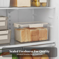 Food Grade Material Bread Storage Box Space-Saving Design Refrigerator Bread Container Safe for Pantry, Kitchen Counter