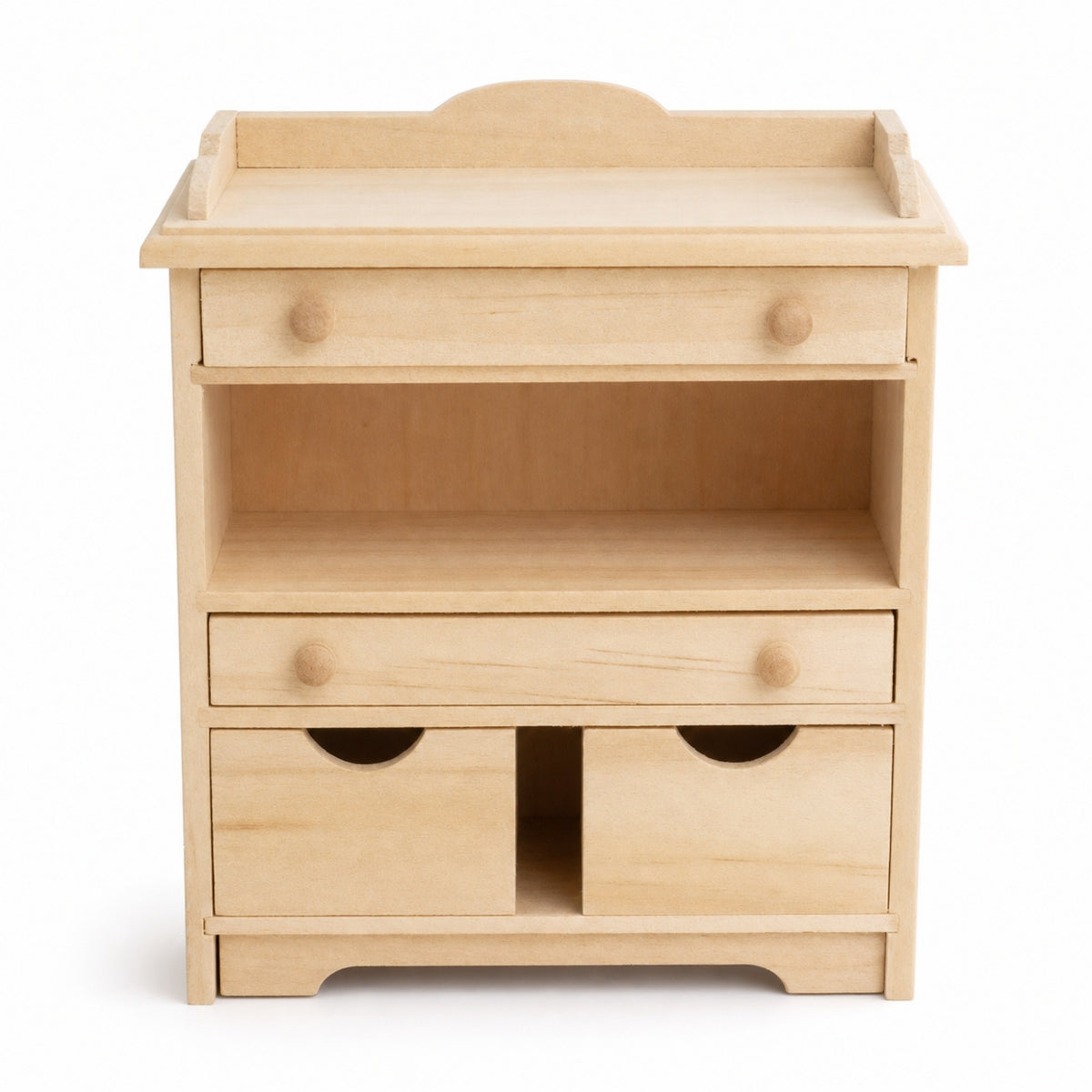Miniature Cabinet Vintage-Style Miniature Cabinet with Drawer Collectible