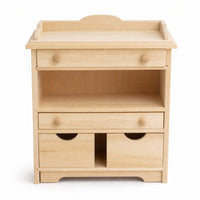 Miniature Cabinet Vintage-Style Miniature Cabinet with Drawer Collectible