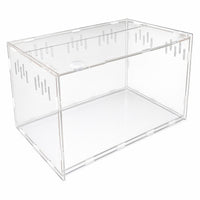Reptile Enclosure with Rotating Lock Clear Acrylic Reptile Enclosure Flat-Pack