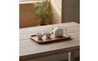 Wood Serving Tray Wooden Dessert Tray Rectangular for Hosts, Cafes