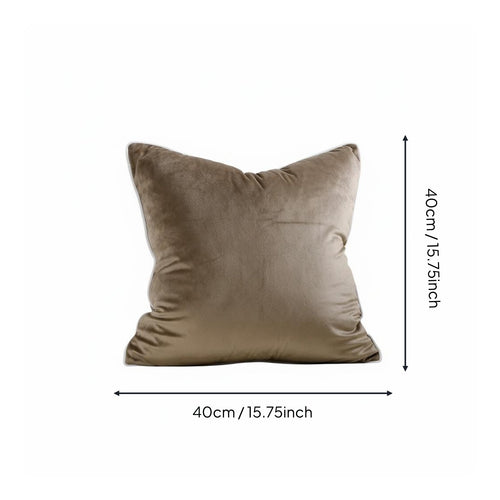 Color Piped Throw Pillow Cover Zipper Decorative Velvet Cushion Home Decor Decoration for Bed