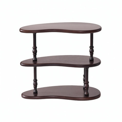 3-Tier Shelf Compact Curved Shelf Decorative for Living Room, Collectors