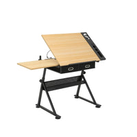 Tilted Drafting Table Ergonomic Drafting Table with Drawers Sturdy Art Desk with Drawers Long-Lasting for Artists, Home Office
