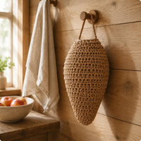 Handmade Fruit Net Bag Breathable Decorative Crochet Storage Pouch Reusable