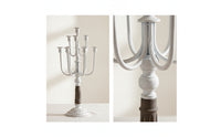 Candelabra with Curved Arms Distressed Candelabra Elegant Candelabrum for Brides, Candlelit Dinners, Home Decor