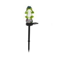 Solar Garden Stake Light Auto on at Night Resin Decorative Stake Light Warm Glow