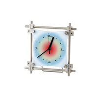 Analog Clock with Stand Modern Square Acrylic Clock Minimalist for Bedside Table, Office, Living Room