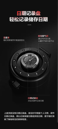新品304咖啡豆密封罐真空单向排气湿度监测咖啡粉专用储物保存罐