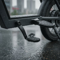Textured Foot Pegs with Mounting Hardware Electric Electric Bicycle Footrest Non-Slip Folding Footrest Compact for Commuters, Cyclists, Commuting