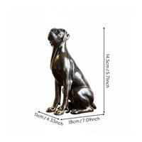 Antique Bronze Hound Statue Realistic Detailing Vintage Design Dog Ornament