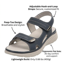 Women's Strap Flat Sandals for Casual Wear, Sport with Round Toe Design, Comfortable Walking for Outdoor Activities