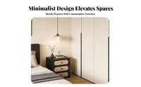 3-Drawer Rattan Bedside Table Multi-Functional Nightstand Easy Assembly