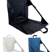 Outdoor Folding Seat Cushion with Backrest, Moisture-Proof, Portable Picnic Chair Pad