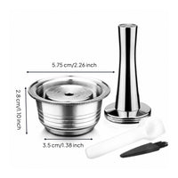 Stainless Steel Coffee Capsule Customizable Stainless Steel Cups Portable Refillable Pod for Kitchen