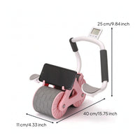 Rebound Ab Roller with Elbow Support Ergonomic Abdominal Wheel with Phone Holder Ab Wheel with Timer Beginner-Friendly