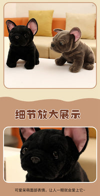 跨境斗牛犬公仔毛绒玩具仿真法斗宠物沙皮狗玩偶布娃娃儿童节礼物
