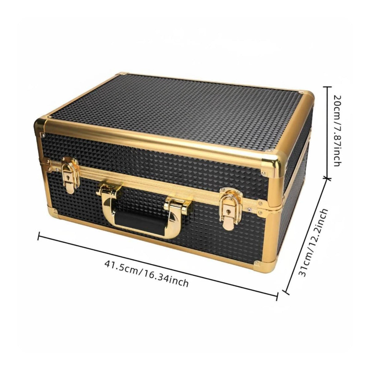 Aluminum Hairdressing Case Removable Tray Hair Stylist Case Reinforced Corners