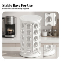 Compact Size Pod Carousel Stand Coffee Capsule Storage Rack Open Slots