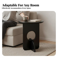 Round Pedestal Table Wabi-Sabi Aesthetic Cutout Pedestal Side Table for Students