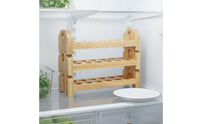 Wooden Egg Rack Anti-Drop Design Wooden Egg Holder Large Capacity for Refrigerator, Pantry