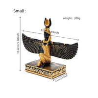 Ancient Deity Statue Mythological Winged Figure Statue Decor Winged Mythological Wing Figure Deity Figurine Hand-Painted Details House
