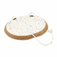 Cat Basket Bed Oval Cat Bed with Scratching Board Soft for Indoor