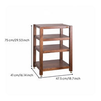 Audio Rack Solid Wood Amplifier Stand Black Walnut Hi-fi Rack Electronics Organizer Crafted from Durable Walnut Suitable for Home Theater Stereo Room