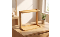 Water-Resistant Bamboo Shelf with Two Tiers Space-Saving Countertop Rack Organizer Compact Bamboo Storage Rack Natural for Bathroom Vanity, Dresser