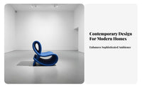 Sculptural Loop Chair Hollow Backrest Single Sofa Curved Shape Modern Design for Interior Designers