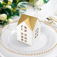 10 Pieces House Shaped Gift Boxes DIY Assembly Cardboard House Favor Boxes for Wedding