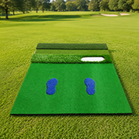 Chipping Practice Mat 120x150cm, Driving Range Mat for Home Backyard Garage, Portable EVA Putting Hitting Mat for Outdoor Indoor