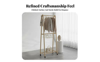 On casters 2-Tier Rolling Clothes Rack Minimalist design Rolling Double-Rod Clothes Rack sturdy Duty Garment Stand Sturdy Construction for Boutique Owners, Apartment Dwellers, Retail retail outlet, Bedroom, Dorm Room, Entrypassage