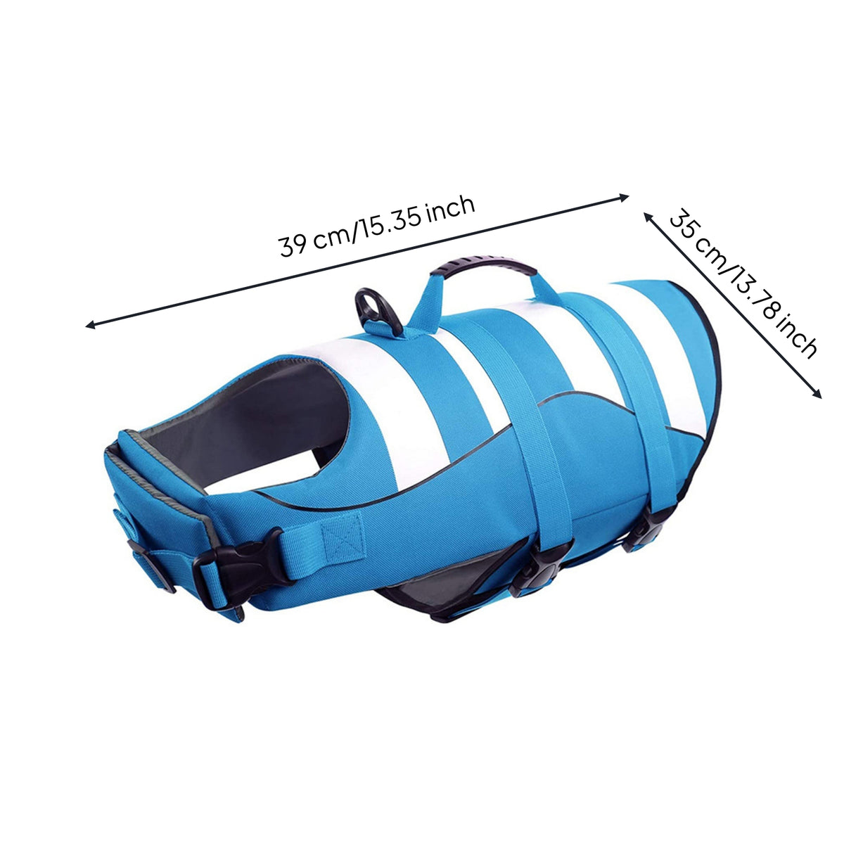 Adjustable Dog Life Jacket with Rescue Handle Secure Dog Life Jacket with D-Attachment High-Buoyancy Lightweight for Young Dogs