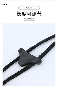 Portable Windproof Outdoor Clothesline with Adjustable Hanging Rope and Clips