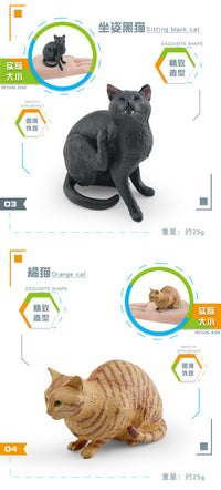 PVC Cat Figurine Set for Children's Educational Play