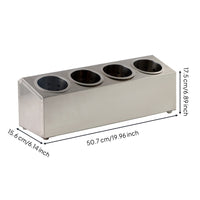 Stainless Steel Cutlery Box Drain Holes Knife and Fork Holder Easy to Clean Drainage Cutlery Stand fit Restaurants, Caterers, Restaurant, Catering