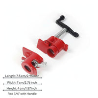 Sturdy Construction Wood Gluing Pipe Clamp Heavy-Duty Pipe Clamp Fixture Non-Slip Grip Panel Clamping Tool High-Pressure Coil for Woodworkers, Carpenters, DIY Enthusiasts, Workshop, Garage