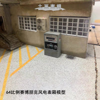 土豆模型1/64比例仿真赛博朋克风电表箱模型