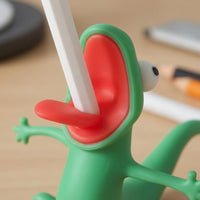 3D-Printed Reptile Pen Holder Curved Tail Reptile Pen Holder Smooth Surface
