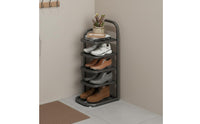 Narrow Shoe Rack Space-Saving Multi-Tier Shoe Shelf Foldable for Closet, Renters