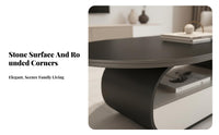 2 Pieces Round Nesting Tables Minimalist aesthetic Coffee Table Set Modern Look Multi-Purpose for Interior Design aficionados